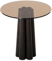Kavos staliukas Kalune Design Thales, juoda sp./bronzos sp., 50 cm x 50 cm x 50 cm