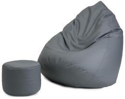 Sėdmaišis su pufu Mega Comfort XXL 028, pilka sp.
