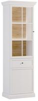 Vitrina Gala Meble Lucca W2D1S, balta sp., 63.5 cm x 40.5 cm x 200 cm