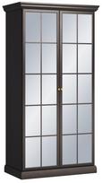 Spinta Gala Meble Lucca S2DL, juoda sp., 102.5 cm x 55.5 cm x 200 cm, su veidrodžiu