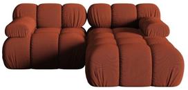 Modulinė sofa Micadoni Bellis 3D, oranžinė sp., dešininė, 188 x 155 cm x 64 cm
