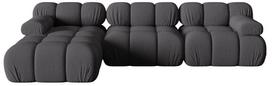 Modulinė sofa Micadoni Bellis 3D, pilka sp., kairinė, 282 x 155 cm x 64 cm