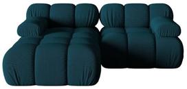 Modulinė sofa Micadoni Bellis 3D, tamsiai mėlyna sp., kairinė, 188 x 155 cm x 64 cm