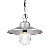 Lauko pakabinamas šviestuvas Elstead Lighting Klampenborg 1, 60W, E27, IP44, sidabro sp., 27.5 cm x 36 - 97.5 cm