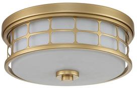 Šviestuvas lubų Elstead Lighting Guardian QZ-GUARDIAN-F-PNBR, E27, 2 x 60 W, balta sp.