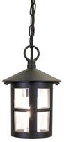 Lauko pakabinamas šviestuvas Elstead Lighting Hereford 1, 60W, E27, IP43, juoda sp., 15 cm x 38 - 47.5 cm