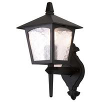 Sieninis lauko šviestuvas Elstead Lighting York 1, 60W, E27, IP23, juoda sp., 18.5 cm x 43.5 cm