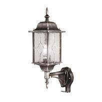Sieninis lauko šviestuvas Elstead Lighting Wexford 1, 60W, E27, IP44, sidabro sp./juoda sp., 15.9 cm x 53.2 cm
