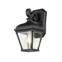 Sieninis lauko šviestuvas Elstead Lighting Bayview 1, 60W, E27, IP44, juoda sp., 14.2 cm x 27.4 cm