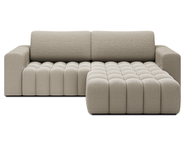 Kampinė sofa - lova Bonett, smėlio sp., dešininė, 175 x 250 cm x 92 cm