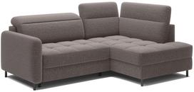 Kampinė sofa - lova Barea, šviesiai ruda sp., dešininė, 208 x 160 cm x 100 cm