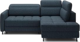 Kampinė sofa - lova Barea, tamsiai mėlyna sp., dešininė, 208 x 160 cm x 100 cm