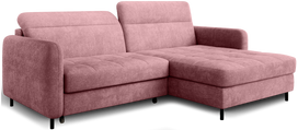 Kampinė sofa - lova Gomsi Touch 24, rožinė sp., dešininė, 165 x 228 cm x 100 cm