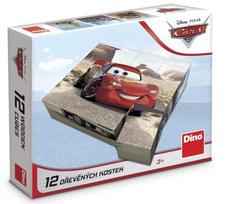 Medinės kaladėlės, dėlionė Dino The Cars