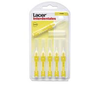 Tarpdančių šepetėlis Lacer Fine Straight (0.7mm), balta sp./geltona sp.