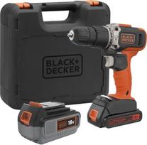 Akumuliatorinis suktuvas-gręžtuvas su akumuliatoriumi Black & Decker CD003MEM2K-QW, 18 V, 2 Ah/4 Ah