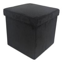 Pufas Domoletti Maeo, juoda sp., 38 cm x 38 cm x 38 cm
