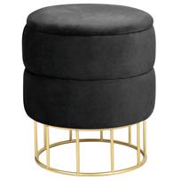 Pufas Akord Furniture Factory Elza, juoda sp., 37 cm x 37 cm x 42 cm