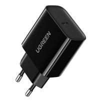 Telefono įkroviklis Ugreen Wall charger with EU plug, USB Type C, juoda sp., 20 W
