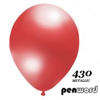 Balionas ovalūs Penword Metalic, raudona sp., 100 vnt.