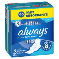 Higieniniai paketai Always Ultra Day & Night Size 3, 40 vnt.