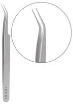Kosmetinis pincetas, blakstienoms Nanolash Curved, 14.5 cm, sidabro sp.