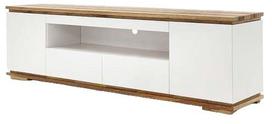 Televizoriaus spintelė MCakcent Chiaro 2D/2SZ, balta sp./rusva sp., 40 cm x 202 cm x 54 cm
