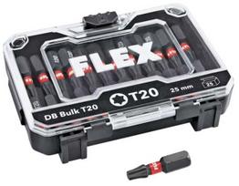 Smūginių galvučių komplektas FLEX DB BULK T20, T20, 25 mm