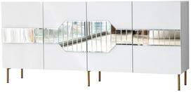 Konsolinis staliukas Kalune Design Milan, aukso sp./balta sp., 180 cm x 40 cm x 80 cm