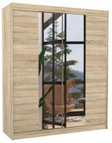 Spinta ADRK Balance 180, rusva sp., 58 cm x 180 cm x 215 cm, su veidrodžiu