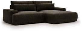 Kampinė sofa - lova Polak Meble Fresh, juoda sp., dešininė, 272 x 155 cm x 88 cm