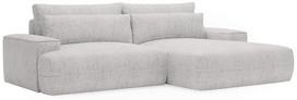 Kampinė sofa - lova Polak Meble Fresh, šviesiai pilka sp., kairinė, 272 x 155 cm x 88 cm