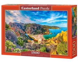 Dėlionė Castorland Costa Paradiso, Sardinia, Italy, 47 cm x 68 cm, 1500 vnt., įvairių spalvų