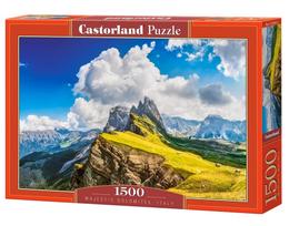 Dėlionė Castorland 1500 Majestic Dolomites, Italy C-152247, 47 cm x 68 cm, 1500 vnt., įvairių spalvų