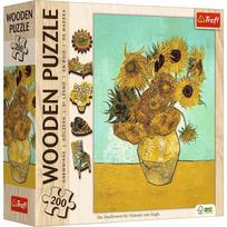 Medinė dėlionė Trefl Sunflowers Vincent van Gogh 20249, 18.2 cm x 25.4 cm, 200 vnt.
