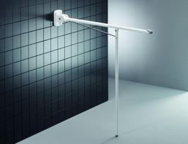 Atlenkiamas turėklas su kojele 85 cm