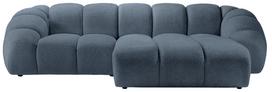 Kampinė sofa Micadoni Home Diana Bub15, mėlyna sp., dešininė, 294 x 182 cm x 72 cm