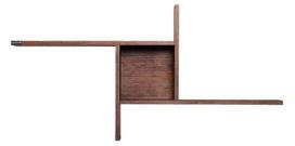Sieninė lentyna Kalune Design RAF-04-OO-1, riešuto sp., 50 cm x 100 cm x 18 cm