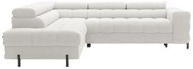 Kampinė sofa - lova Ferucce, balta sp., kairinė, 200 x 276 cm x 93 cm