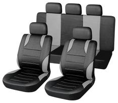 Automobilio sėdynių užvalkalas Compass Sport, juoda sp./pilka sp., 9 vnt., Universalus