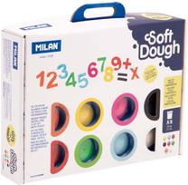 Plastilino rinkinys, su priedais Milan Soft Dough Lots Of Number, balta sp./juoda sp./raudona sp.