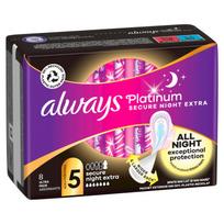 Higieniniai paketai Always Platinum Secure Night Extra Size 5, 8 vnt.
