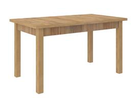 Valgomojo stalas išskleidžiamas ADRK Rodos 56, ruda sp./aukso sp./rusva sp., 140 - 180 cm x 80 cm x 76 cm