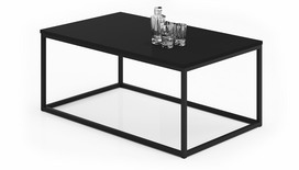 Kavos staliukas ADRK Narisa, juoda sp., 60 cm x 100 cm x 43 cm