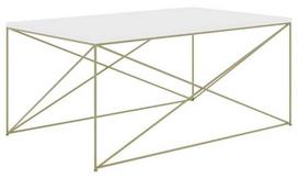 Kavos staliukas ADRK Dante, aukso sp./balta sp., 100 cm x 60 cm x 43 cm