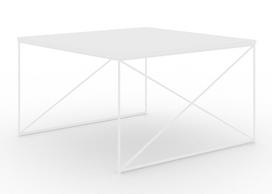 Kavos staliukas ADRK Nelia, balta sp., 75 cm x 75 cm x 43 cm
