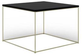 Kavos staliukas ADRK Roni, aukso sp./juoda sp., 65 cm x 65 cm x 37 cm