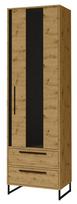 Vitrina ADRK Aria, juoda sp./rusva sp., 40 cm x 60 cm x 200 cm