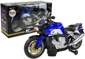 Žaislinis motociklas Lean Toys K1300R, mėlyna sp./juoda sp.