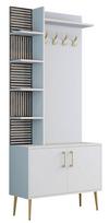 Prieškambario baldų komplektas Kalune Design Viyana D, vidaus, aukso sp./balta sp.